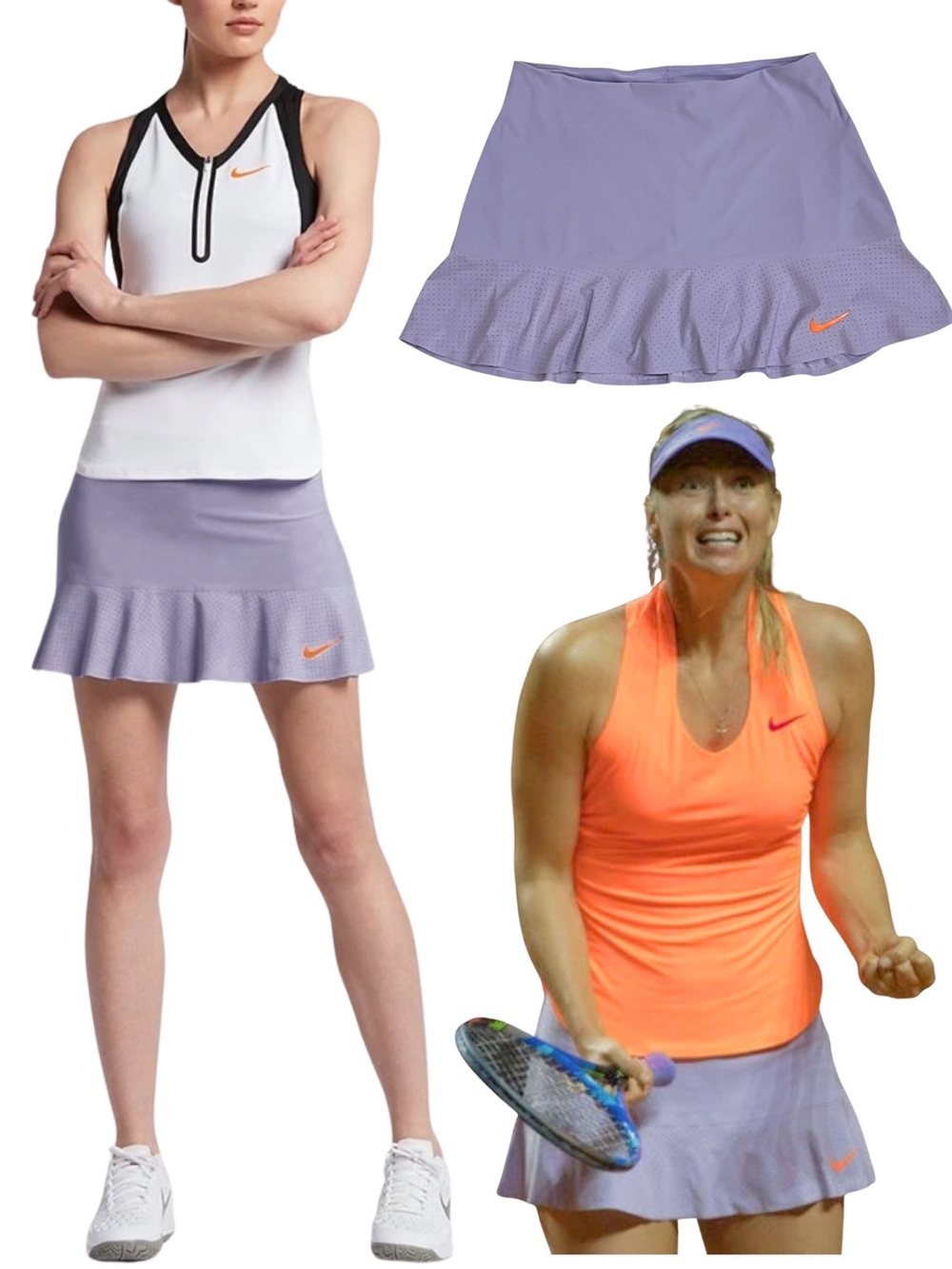 NIKECOURT Maria Sharapova Court Power Tennis DRI-FIT Hydrangeas 2in1 Skirt Small